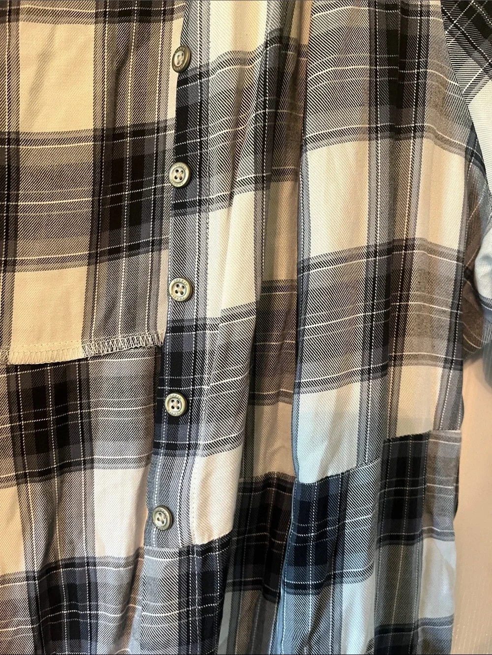 torrid Black & White Plaid Long-Sleeve Button Kimono